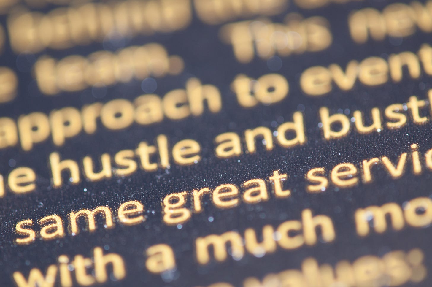 Up-close picture of a lot of random words